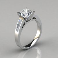 Princess Cut Channel Set Engagement Ring