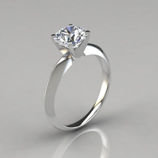 3/4 Carat T.W. Round Diamond 14K White Gold Solitaire Engagement Ring -  Walmart.com