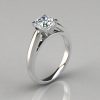 Cathedral Round Cut Solitaire Engagement Ring