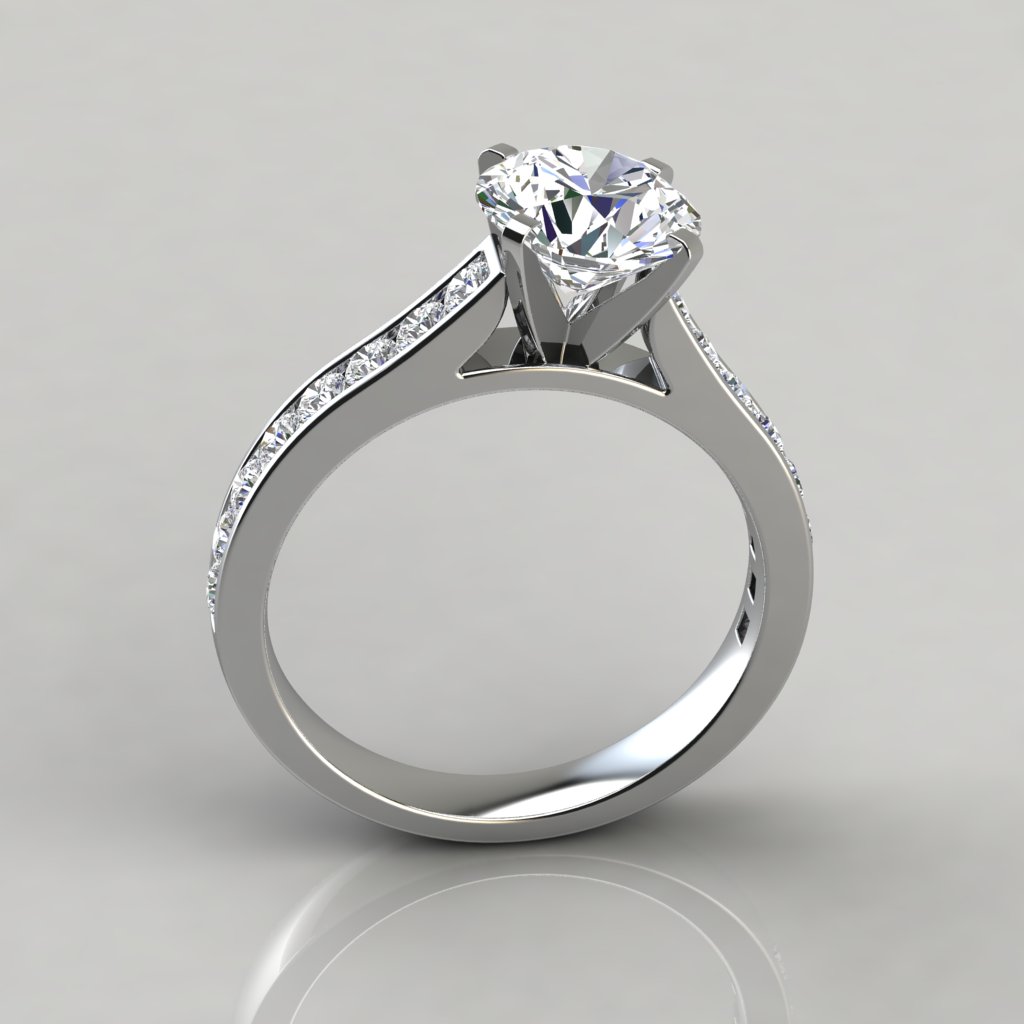 channel set engagement ring