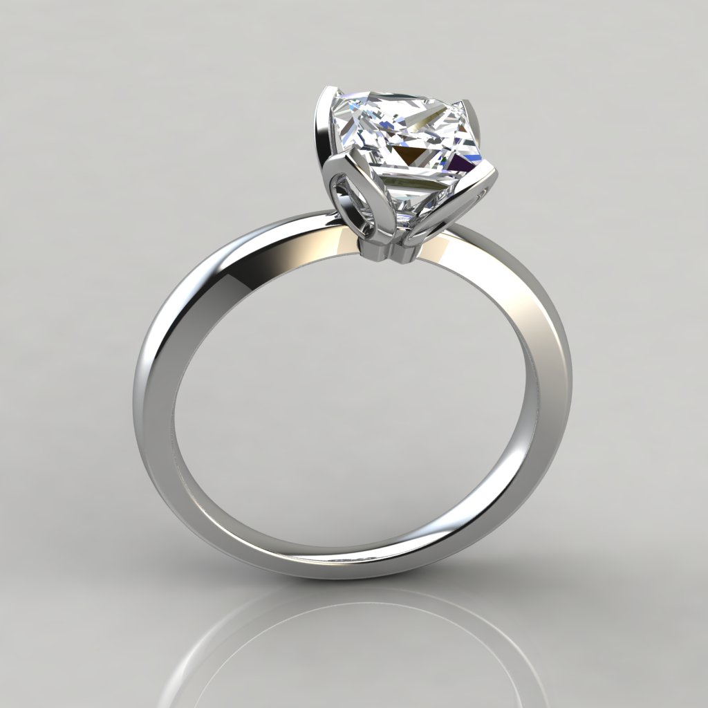 Tulip Solitaire Setting Engagement Ring