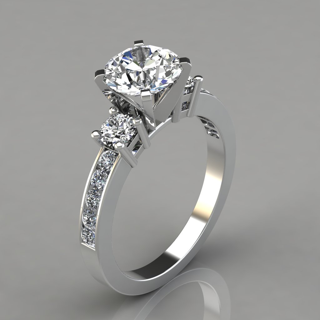 1.20ct Round Brilliant Diamond Halo Moissanite Engagement Ring | Round cut  halo engagement ring, Brilliant cut diamond engagement ring, Round diamond  engagement rings