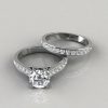 Cathedral Engagement Ring and Wedding Band Set