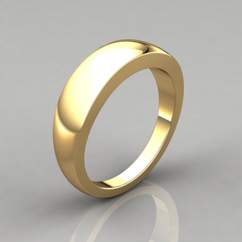 14k Gold Filled Plain Smooth Band Ring | TOA
