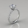 Graduated Side Stone Engagement Ring