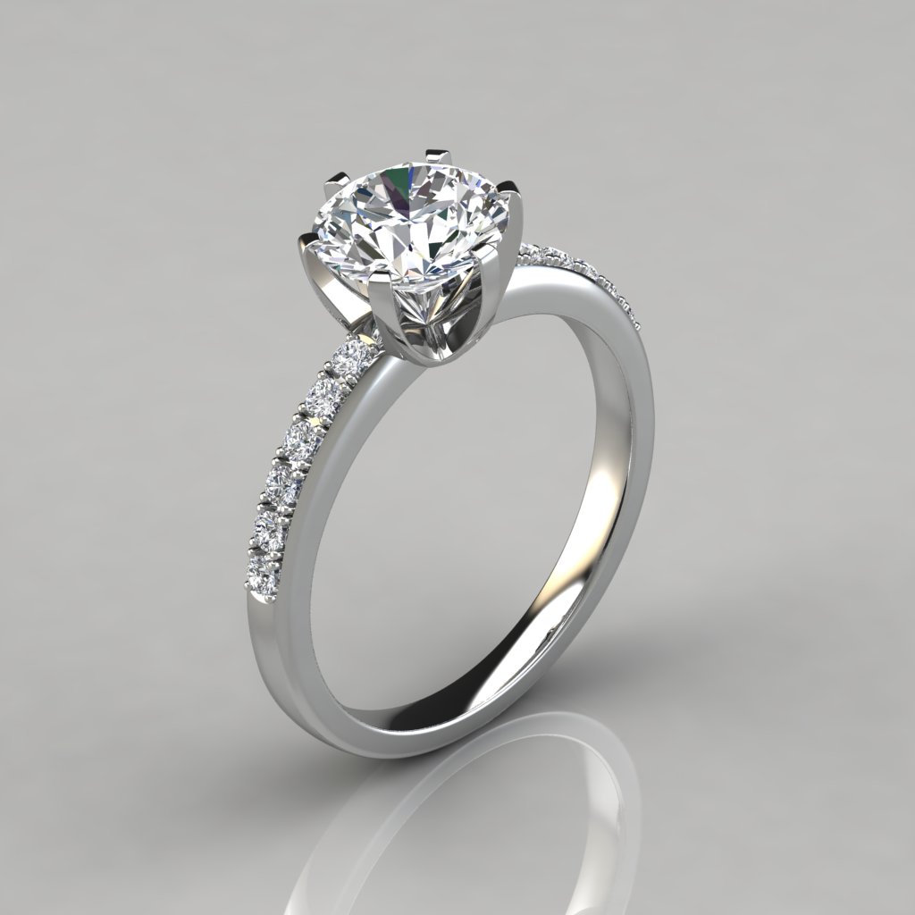 70 CT ROUND DIAMOND HALO ENGAGEMENT RING | Frassanito Jewelers