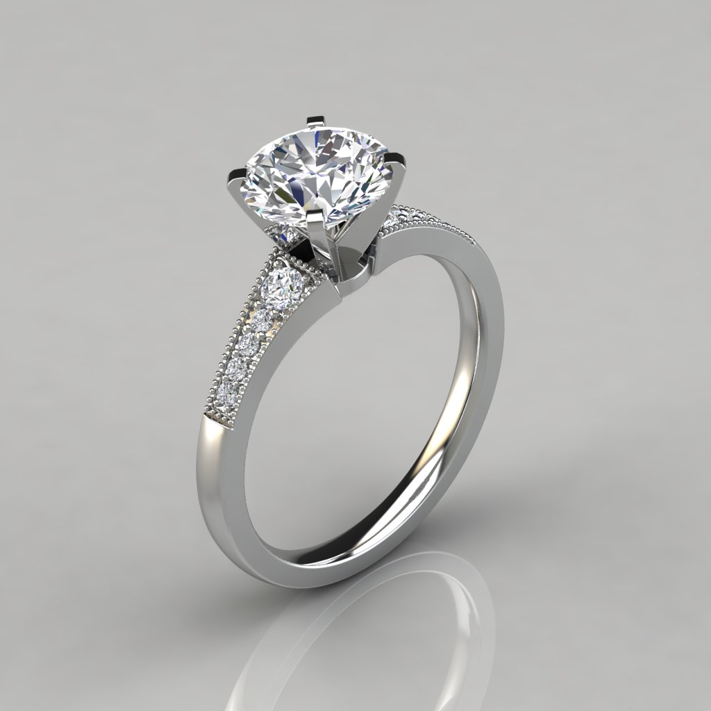 round cut diamond ring