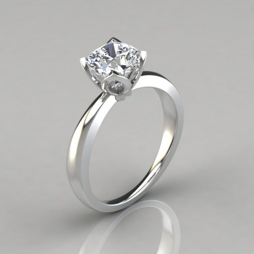 VOUS Oval Cut Solitaire Engagement Wedding Ring, Sterling Silver w/ Pure  Brilliance Zirconia - Size 4.5 - Walmart.com