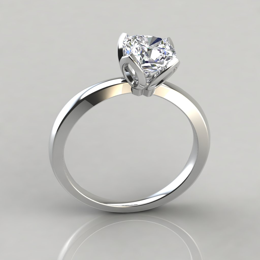 Twist Cushion Cut Engagement Ring - PureGemsJewels