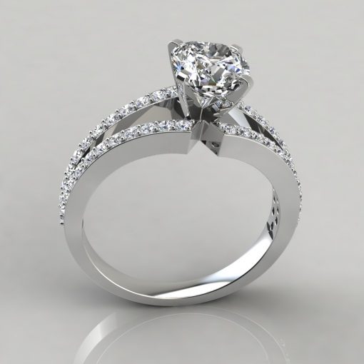 Split Shank Diamond Engagement Ring 002-140-00064 | The Ring Austin | Round  Rock, TX
