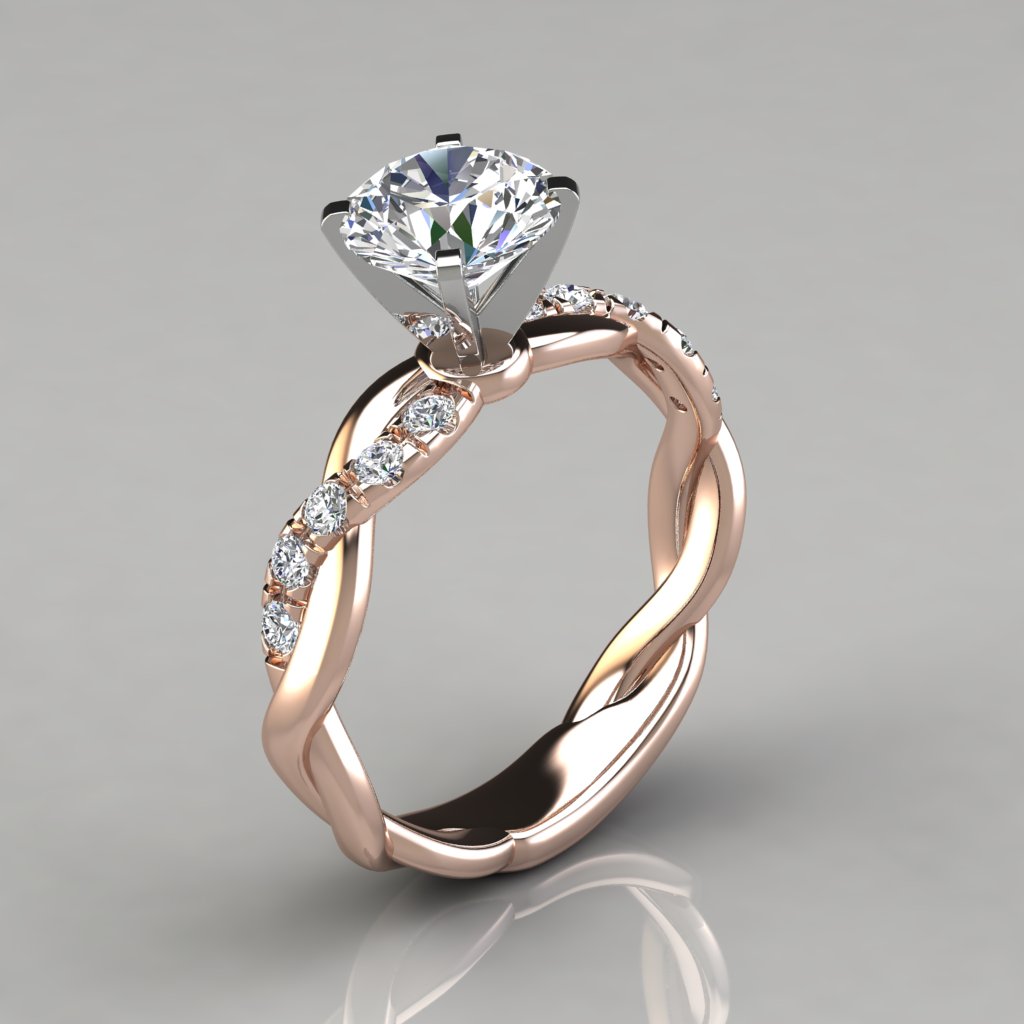 THE LEO Diamond Engagement Ring 2 ct tw Princess & Round-cut 14K White Gold  | Kay