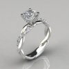 Twist Cushion Cut Engagement Ring