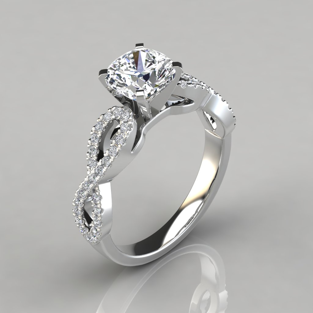 Cushion Cut Diamond Ring Designs 6