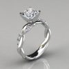 Twist Princess Cut Engagement Ring