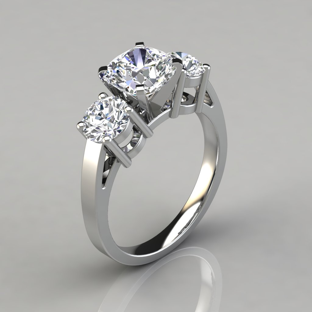 Cushion Cut Diamond Ring Designs 5