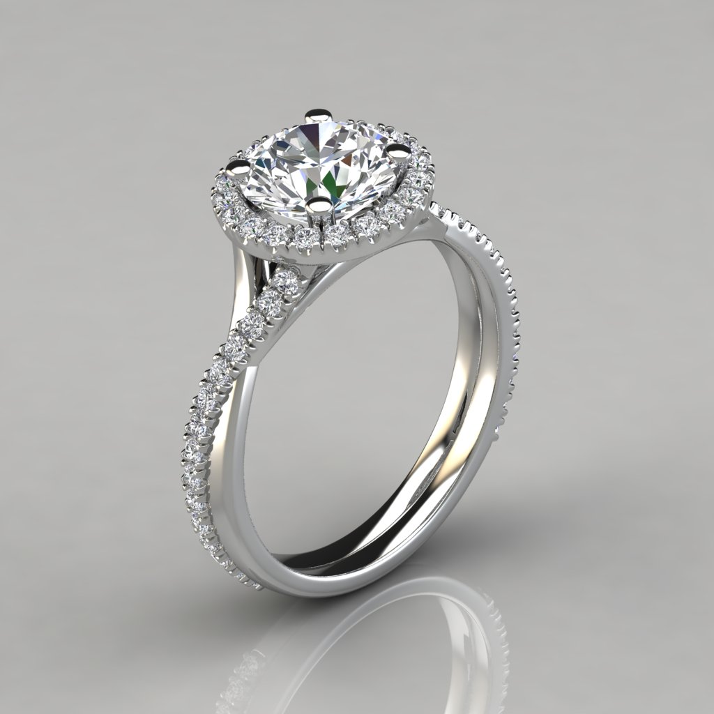 Twist Cushion Cut Engagement Ring - PureGemsJewels