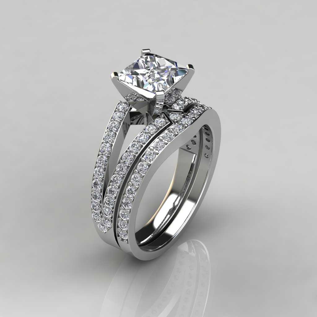 Twist Cushion Cut Engagement Ring - PureGemsJewels