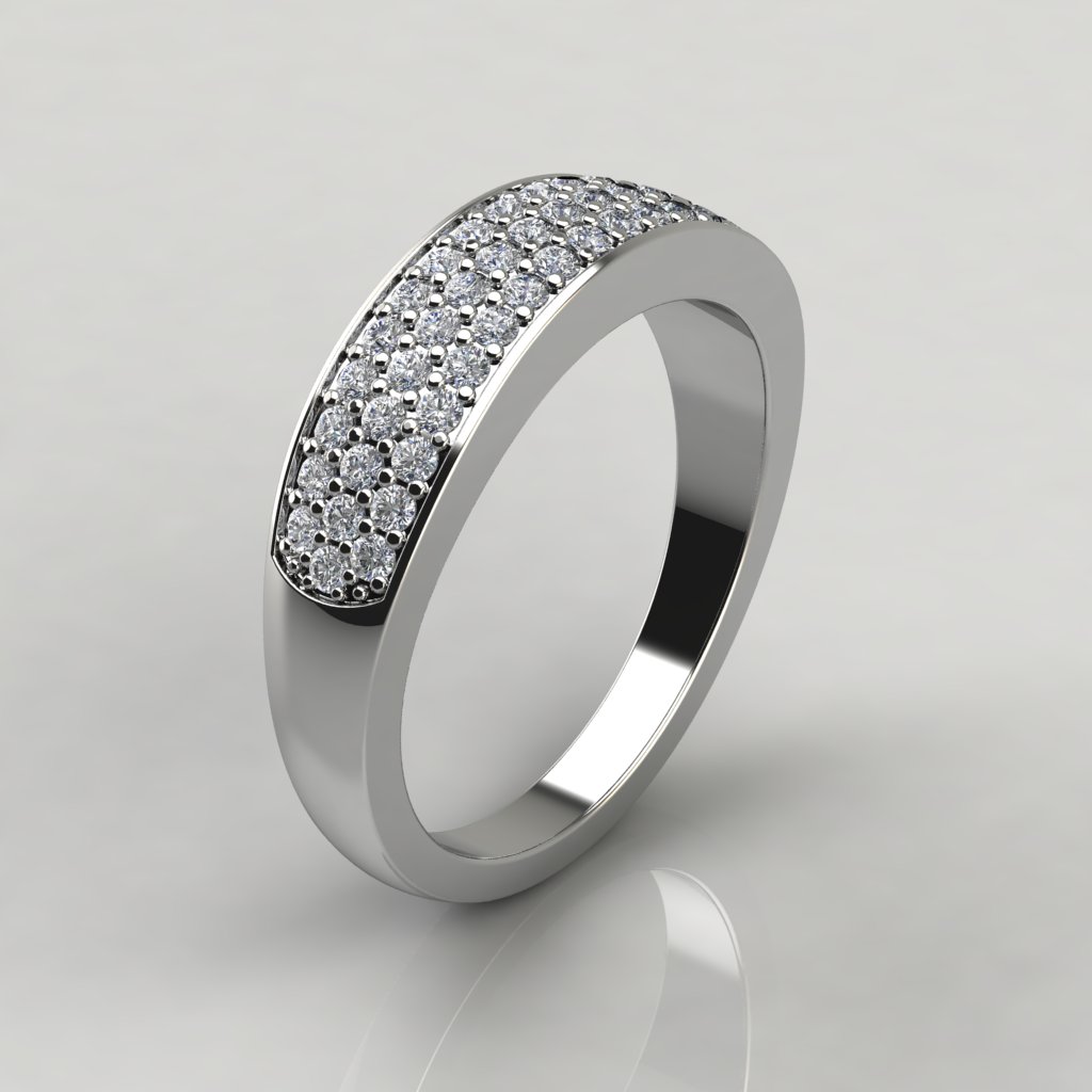 Wide band wedding ring